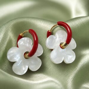 Pendientes Argolla Flora Rouge
