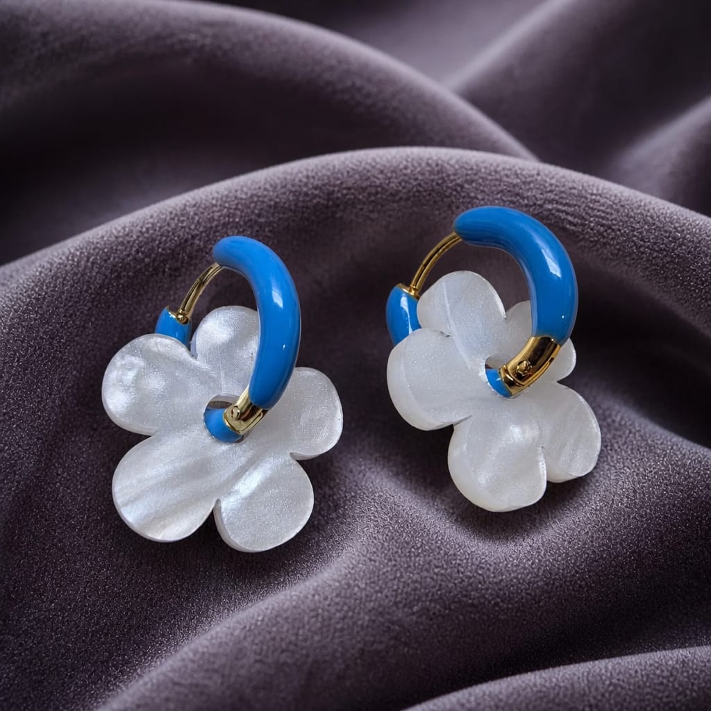 Pendientes Argolla Flora Indigo